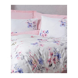 Acheter Parure de lit coton ranforcé florale - Rose