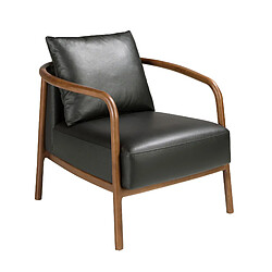 Angel Cerda Fauteuil en cuir noir