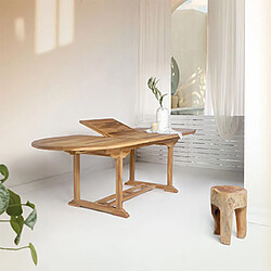 Acheter Mes Table de jardin ovale extensible - Naturel
