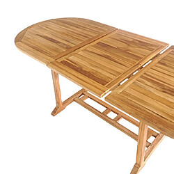 Avis Mes Table de jardin ovale extensible - Naturel