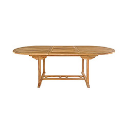 Mes Table de jardin avec allonge 180/240x90x75 cm en teck naturel