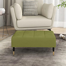 vidaXL Repose-pied Vert clair 78x56x32 cm Velours