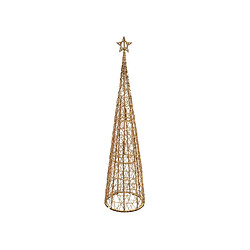 Alexandra House Living Sapin de Noël conique naturel avec LED à piles, 180 cm, diamètre 45 cm x hauteur 180 cm