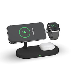 Avis Chargeur Sans Fil 5 En 1 Rapide Avec Lumière LED Pour iPhone Apple Watch AirPods Noir YONIS