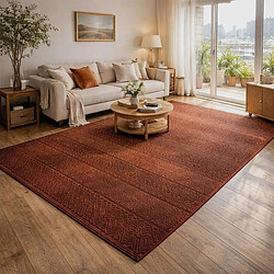 UnAmourDeTapis Tapis berbère 280x365 tissé motif ethnic LYN1 CHILA rouge