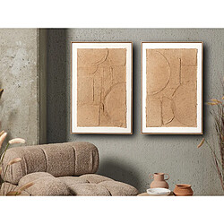 Avis Alexandra House Living Peinture géométrique abstraite. Encadrée, 60 x 90 cm. Lot de 2 : 60 x 5 x 90 cm