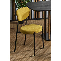 Alexandra House Living Chaise Maui moutarde 45 x 45 x 85 cm