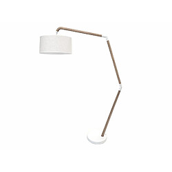 Alexandra House Living Lampadaire Tucker Off-Center, blanc, 178 cm. 120 x 45 x 178 cm
