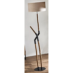Alexandra House Living Lampadaire Dedalo en bois naturel. Beige 178 cm 45 x 45 x 178 cm