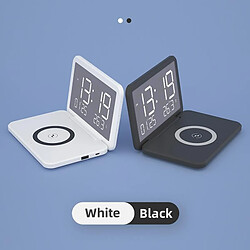 Avis Chargeur Sans Fil 15W Calendrier Horloge Miroir Pliable Avec Réveil et Luminosité Blanc YONIS