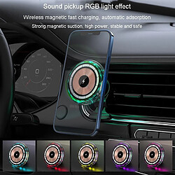 Chargeur Magsafe Voiture Sans Fil Lumière RGB Fixation Magnétique Puissante YONIS