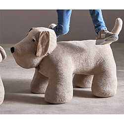 Alexandra House Living Poupée décorative. Chien beige 80 x 43 x 50 cm