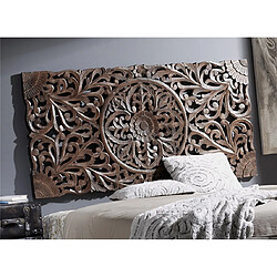 Alexandra House Living Tête de lit/Panneau en bois brun sculpté 160 x 80 cm 160 x 80 x 5 cm