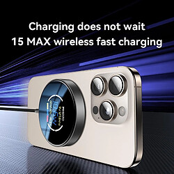 Acheter Chargeur Sans Fil 15W Avec Écran LCD Et Câble Résistant 1.2m Noir YONIS