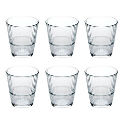 Secret De Gourmet Lot de 6 Gobelets Bas en Verre Lineau 29cl Transparent