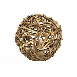 Alexandra House Living Lampe boule en branches naturelles 43 cm de diamètre.