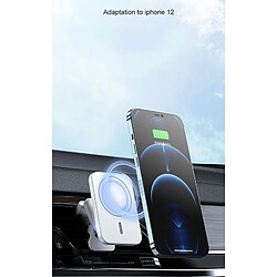 Acheter Chargeur Magsafe Sans Fil 15W Avec Indicateur LED Pour Voiture 360° Ajustable Noir YONIS