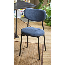 Alexandra House Living Chaise Maui bleue 45 x 45 x 85 cm