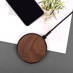 Chargeur Sans Fil 10W En Noyer Compact Idéal Cadeau Anniversaire YONIS pas cher