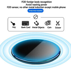 Avis Chargeur Sans Fil 15W En Miroir Acrylique Avec Détection Intelligente De Téléphone Argent YONIS