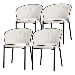ML-Design Lot de 4 chaises de salle à manger Chaise rembourrée Chaise de cuisine Chaise de