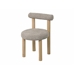Alexandra House Living Chaise Nassor en tissu éponge doux taupe 40 x 52 x 80 cm