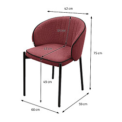 Acheter ML-Design Lot de 2 chaises de salle à manger Chaise rembourrée Chaise de cuisine Chaise de