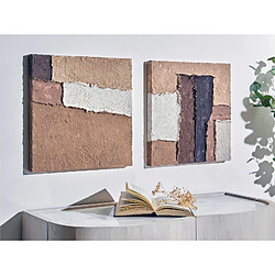 Alexandra House Living Différence de texture absolue 40 x 40 cm S/2 40 x 3 x 40 cm