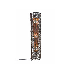 Alexandra House Living Lampadaire Kyoko en rotin marron 140 cm. 30D x 140 cm