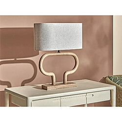 Alexandra House Living Lampe de table Demeter en bois naturel couleur caramel, 40 cm. Dimensions : 55 x 12 x 40 cm