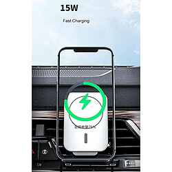 Chargeur Magsafe Sans Fil 15W Avec Indicateur LED Pour Voiture 360° Ajustable Noir YONIS pas cher