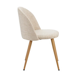 Alexandra House Living Chaise Egina Natur avec pieds en bois 51 x 51 x 75 cm