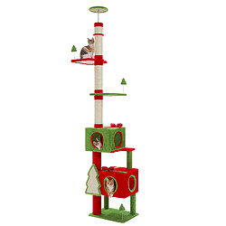 PAWZ Road Arbre à Chat de Noël du Sol au Plafond 231-274 cm
