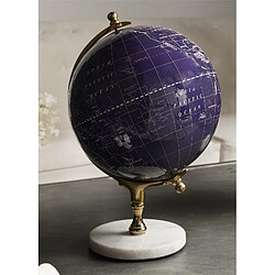 Alexandra House Living Boule bleue marine World P/Marbre 20Dx33 cm. 20Dx33 cm