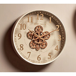 Alexandra House Living Horloge murale à mécanisme « Boston Clock » beige 50D. Cms. 50D x 7 Cms