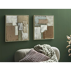 Alexandra House Living Différence de texture absolue 52 x 52 cm S/2 52 x 4 x 52 cm