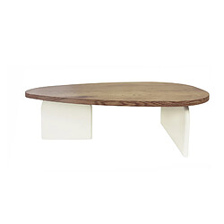 Alexandra House Living Table basse Makalani en placage frêne/laqué blanc 100 x 60 x 32 cm 100 x 60 x 32 cm