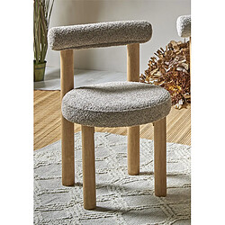 Alexandra House Living Chaise Nassor en tissu éponge doux taupe 40 x 52 x 80 cm