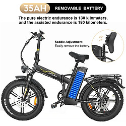 Acheter Vélo électrique Pliable EMOKO C93 20" 48V 35AH Autonomie Maximale 200Km Noir