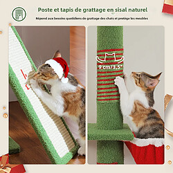Pawz road Arbre à chat du sol au plafond - 221-276 cm - Rouge pas cher