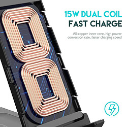 Avis Chargeur Sans Fil 6-En-1 Avec Port USB-C Et Câble 8 Pin Pour Téléphones Montres Gris YONIS