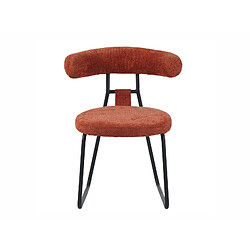Alexandra House Living Chaise Kirk en chenille épaisse orange 58 x 58 x 76 cm