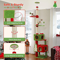 Avis PAWZ Road Arbre à Chat de Noël du Sol au Plafond 231-274 cm