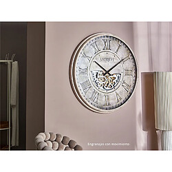 Alexandra House Living Mécanisme d'horloge murale « Antiquités » en fer-blanc gris 102D. Cms. 102D x 10 cm