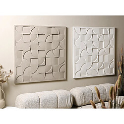 Avis Alexandra House Living Panneau sculpté à différentes profondeurs, Topo 90x90 cm, 90x3x90 cm