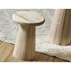 Alexandra House Living Table basse ronde, bois naturel, 40 cm de diamètre x 30 cm de hauteur