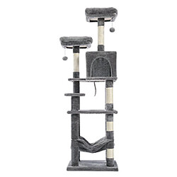 PAWZ Road Grand Arbre à Chat à 7 Niveaux 154 cm Gris