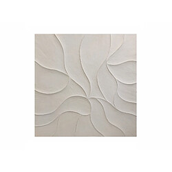 Alexandra House Living Panneau en bois taupe à lignes ondulées en relief 120 x 120 cm 120 x 4 x 120 cm