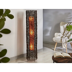 Alexandra House Living Lampadaire Kyoko en rotin marron 140 cm. 30D x 140 cm