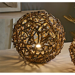 Alexandra House Living Lampe boule en branches naturelles 43 cm de diamètre.